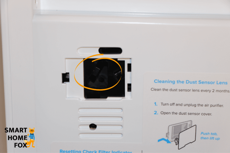 Der Luftqualitätssensor vom Levoit LV-PUR131s Luftreiniger